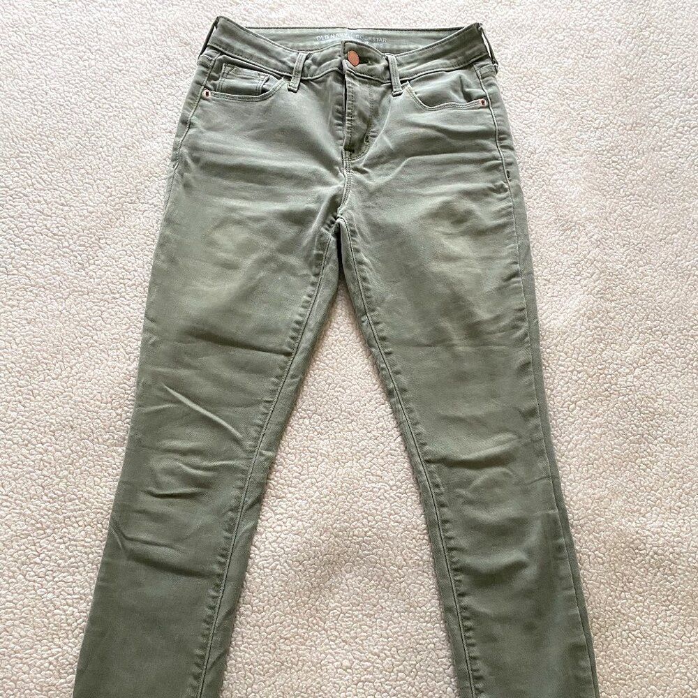 Old Navy, Light Olive, Mid-rise, Skinny Jeans, Size 4 (26")